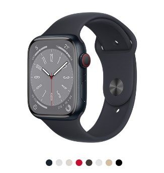 Apple Watch 8 GPS Sport band 45mm 鋁金屬錶殼運動錶帶 45毫米 [香港行貨]