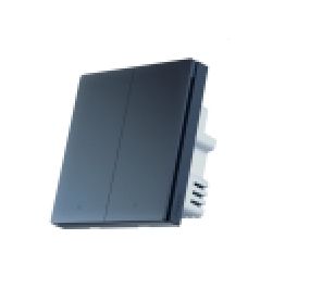 Aqara QBKG28LM（CN Package） Smart Wall Switch Space Gray （No Neutral,Double Rocker） 智能開關 H1 星空灰（單火線 雙鍵版）