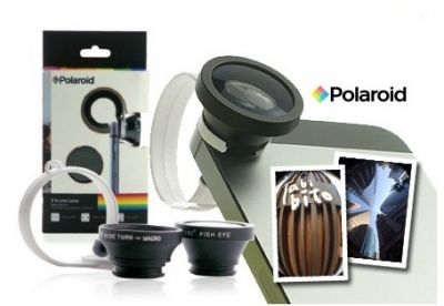 Polaroid 3-in-1 Smartphone ClipOn Lens Pack (Fisheye/ Wide Angle