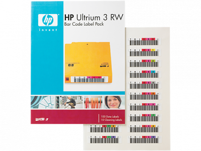 HP Backup Tape Q2007A HP Ultrium 3 RW bar code label pack