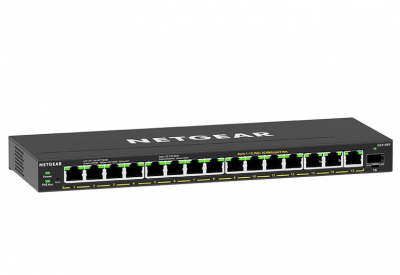 Netgear 16-Port PoE+ Gigabit Ethernet Plus Switch (180W) - 15 Copper ports + 1 SFP Port  #GS316EP [香港行貨]
