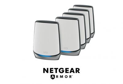  Netgear Orbi Tri-Band Mesh WiFi 6 System  (5 units) , 6Gbps Router + 4 Satellites    #RBK855  [香港行貨] (3年保養)