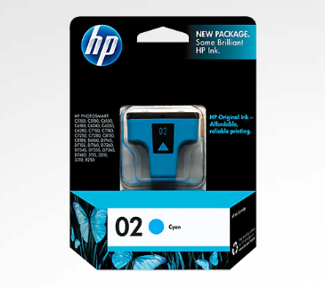 HP 02 AP Cyan Ink Cartridge for PS 3110/3310/8230/D6160/D7160/D7360 C8771WA 墨水 #0882780119086 [香港行貨]