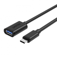 UNITEK USB3.1 USB-C (M) to USB-A (F) Cable 電纜線 #Y-C476BK [香港行貨]